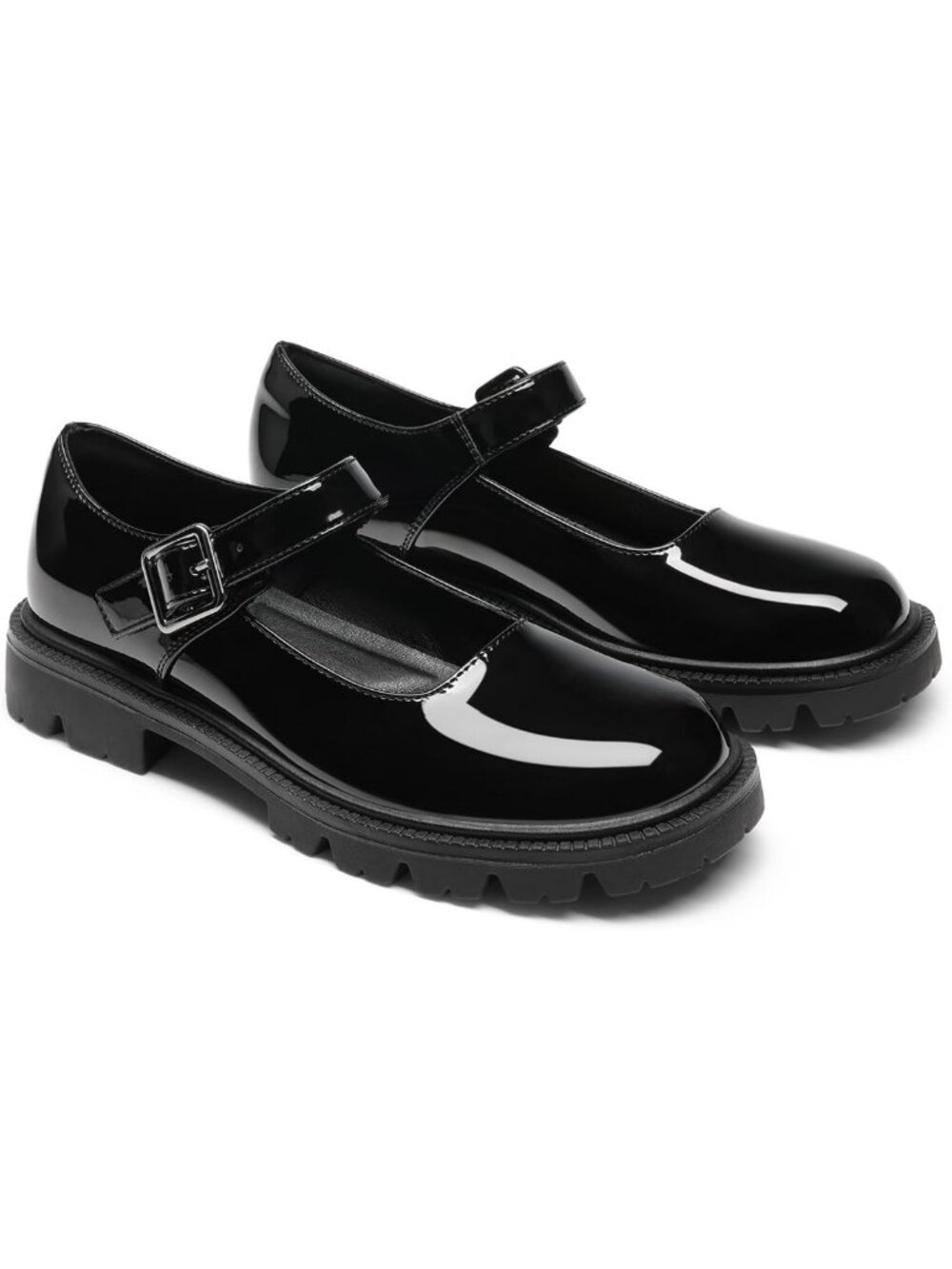 Stylish Chunky Mary Jane Flats for Women - Comfortable & Versatile Footwear